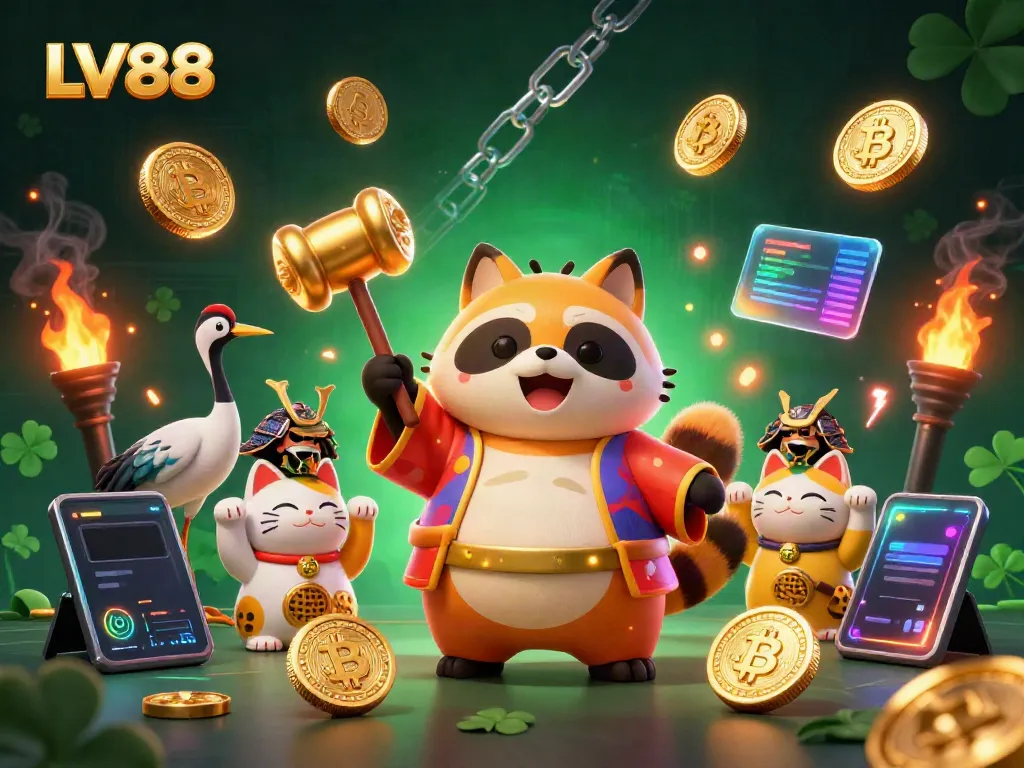 Experience vibrant gaming action at LV88 with fortune cats and crypto coins.