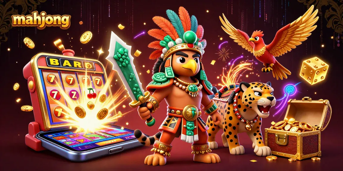 Experience mahjong thrills with 3D warriors amidst jackpot excitement and casino treasures.