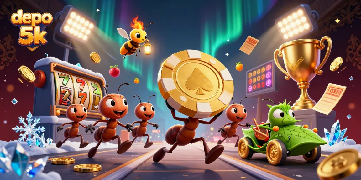 Experience thrilling wins with depo 5k at this lively casino heist scene showcasing dynamic gameplay elements.